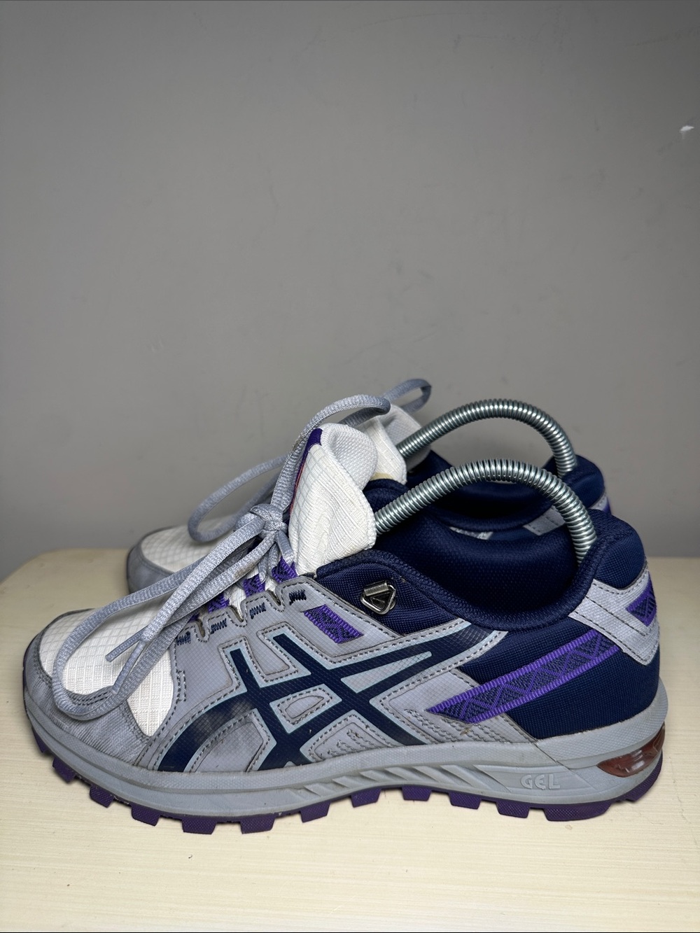 Asics Gel Citrek Athletic white, gray, and purple Running trail sneakers